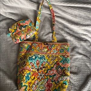 Vera Bradley Tote Bag, Wallet, and Cosmetic Case